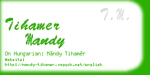 tihamer mandy business card